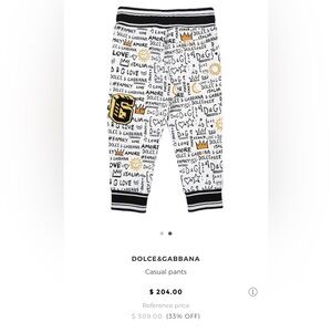 Dolce and Gabbana pants for boys size 11-12